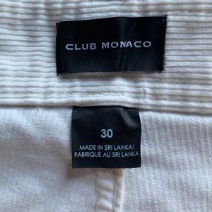 Club Monaco white corduroys